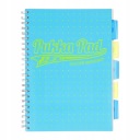 PUKKA PROJECT BOOK NEON DOTS A4 kruhový zápisník modrý kockovaný