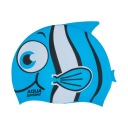 Silikónová kúpacia čiapka pre deti do bazéna Aqua-Sport Junior Fish Blue