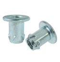 10x zásuvka M8 x 16mm s golierom, tepaná nábytková vložka do dreva, nožičky