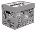 Pevný box s chlopňou, ozdobná nádoba, MEMORIES, organizér na oblečenie