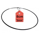 KOVOVÝ Prsteň PRE LAVAČOV SNÍV Prsteň MACRAME ČIERNA 8CM