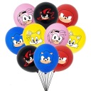 BALÓNOVÉ LATEXOVÉ BALÓNY SONIC NARODENINOVÁ SADA 10 ks