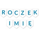 NARODENINOVÝ BANNER NAME Personalizované vlajky Modré