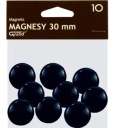 Kancelárske magnety na chladničku 30mm čierne, 10ks, plastové GRAND