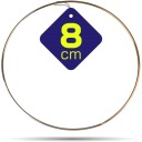 ZLATÁ kovová obruč 8 cm