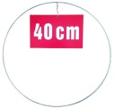 STRIEBORNÝ prsteň/ráfik na lapače snov a makramé, 40 cm