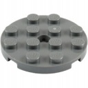 LEGO Plate 4x4 kruh 1ks DBGray 60474 4528323 Nové