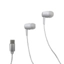 Slúchadlá do uší USB-C typu C s mikrofónom, biele