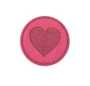Ekokoža HEART fuchsiová etiketa 2694