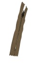 Jemný kovový zips na nohaviciach, 10 cm, béžový