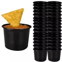 Nádoby na omáčku, čierne, opakovane použiteľné nádoby na omáčku, dip, jedlo, 100 ml