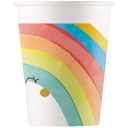 DÚHOVÝ PAPIEROVÝ hrnček RAINBOW 200ML 8 KS