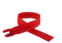 Zips, SAMOSTATNÝ Zips, KRYTÁ ČIPKA, 20 cm, ČERVENÁ