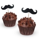 Fúzy na Pike Toppers Muffin Cupcake Dekorácia, 6 kusov
