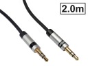 JACK kábel 3,5mm 3P TRS stereo zástrčka-zástrčka SLIM VITALCO 2m