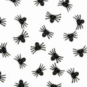 ČIERNE PLASTOVÉ PAVÚKY 50 KUSOV HALLOWEEN