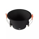V-TAC GU10 zadlabávacie očko hlboké okrúhle čierne VT-925 3-ročná záruka