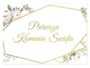 KOMUNION PAPIEROVÝ PLAGÁT PRVÉ SPOLOČENSTVO RUŽOVÉ RUŽE 68X48CM