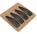 SPONKY DO VLASOV, MATNÁ ČIERNA, VEĽKÁ, 6,5 cm - 4 kusy, SET