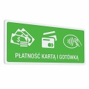 Platba kartou a hotovosťou - nálepka 10x23