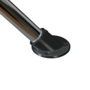 Šikmá rozeta, 45 stupňov pre 25 mm tyč, Šikmá rukoväť pre nábytkovú rúrku 25 mm, čierna