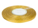 ZLATÁ GLITROVÁ stuha 6mm 32m VIANOČNÁ