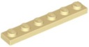 LEGO TILE 1X6 BÉŽOVÝ PIESOK Č. 3666 - 2 KS