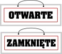 Laminovaný nápis OTVORENÉ/ZATVORENÉ - 8,5x28 cm