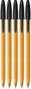 BIC ORANŽOVÝ ORIGINÁL JEMNÝ GULIČKOVÝ ČIERNY 5 KS.