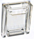 Lego New Trans-Clear Container, Box 2 x 2 x 2 dvierka so slotom 4346