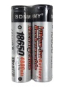 2x nabíjateľná 18650 4800 mAh 3,7V LI-ION batéria