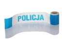 POLICAJNÁ výstražná páska 8 cm, silná, biela a modrá, 100 metrov