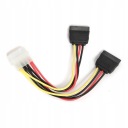 Napájací kábel pre molex mechaniky - 2x SATA 15cm