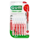 Sunstar GUM Trav-Ler Medzizubné kefky, ohybný krčok 0,8mm - 6 ks.