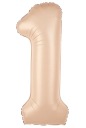 FÓLIOVÝ BALÓN ČÍSLO 1 KARAMELOVÁ BÉŽOVÁ-100CM-2011