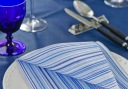 INFIBRA TREND obrúsky TRACCIA PUNTA PUNTA BLUE 38cm, 2 vrstvy, 40 ks