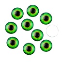 Očné sklenené kabošony 16x5mm 10ks