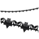 HALLOWEEN BAT GARLAND ČIERNA OZDOBENIE NA STENU DLHÉ 4m 1ks