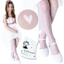 WHITE HEARTS COMMUNION Pančuchové nohavice pre dievčatá s LESK 20den Fenome
