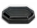 ČIERNY PLASTOVÝ PODANÍK S POKROKOM 22x31x6cm ČERVENÝ PLAST