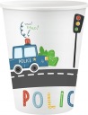 Policajné narodeninové papierové poháre 6 ks.