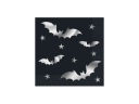 Halloweenske obrúsky Silver Bats 33cm 20ks
