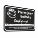 Nálepka - Preferujeme hotovosť 10x15