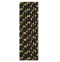 Papierové slamky BLACK GOLD DOTS