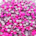 Kovové termo kamienky Neon Pink 4mm 1000