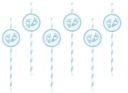 Blue Feet Baby Shower Slamky, 6 kusov