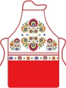 Ľudová kuchynská zástera červená