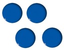 KRUHOVÝ MAGNET NA DOSKY, 4 ks, 40 mm, modrý