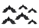 Papierové ozdoby Halloween Bats - 6 ks.