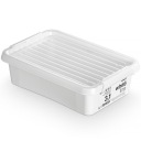 PLASTOVÝ KONTAJNER S VEKOM NA ÚLOŽNÝ BOX ORGANIZÁTOR 3,1L